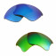 HKUCO Blue+Emerald Green Polarized Replacement Lenses for Oakley Flak Jacket XLJ Sunglasses